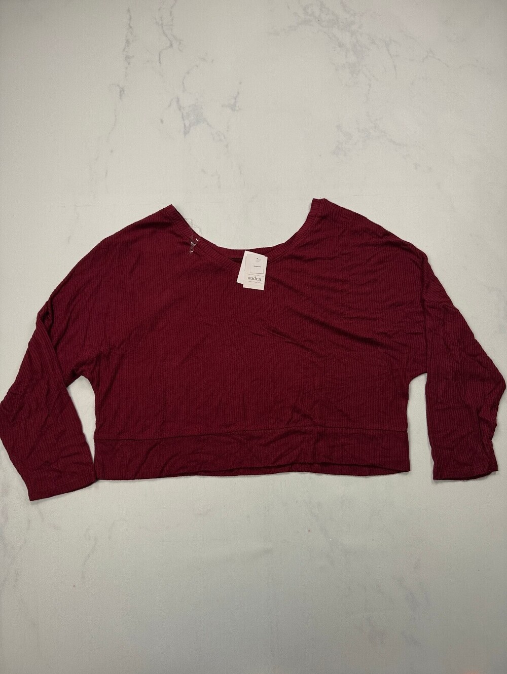 A New Day Burgundy Crop Top 2010s Statement Style - Womens XL